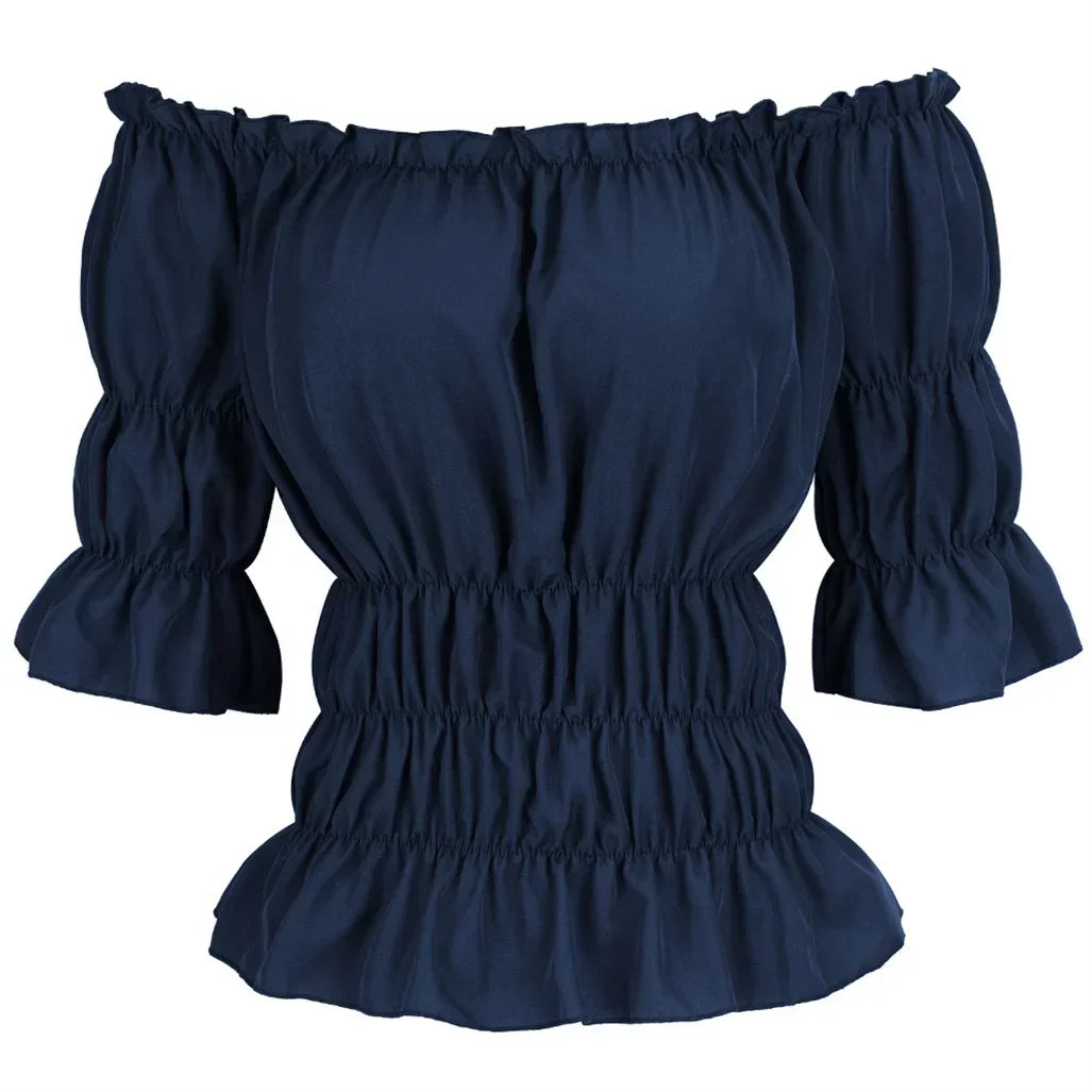 Short-Sleeved Medieval Renaissance Blouse