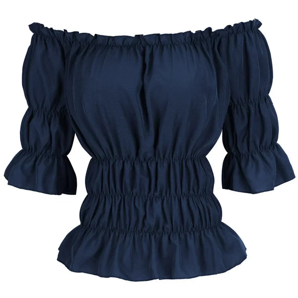 Short-Sleeved Medieval Renaissance Blouse