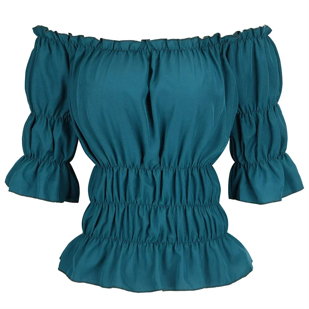 Short-Sleeved Medieval Renaissance Blouse