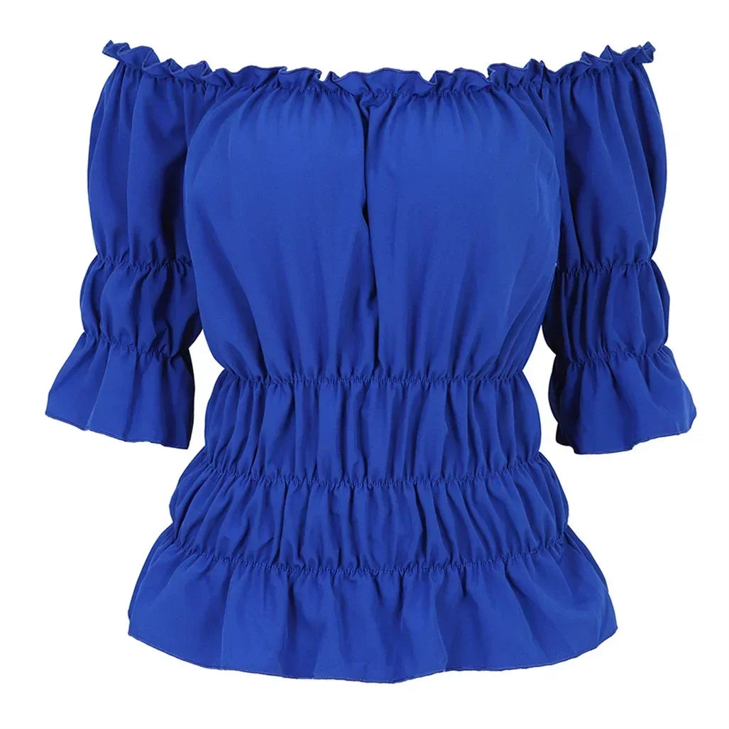 Short-Sleeved Medieval Renaissance Blouse