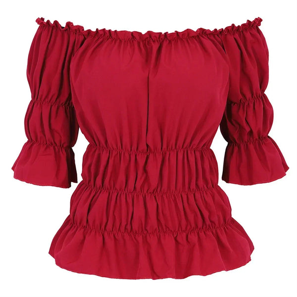 Short-Sleeved Medieval Renaissance Blouse