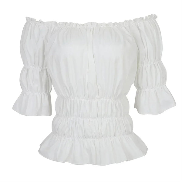 Short-Sleeved Medieval Renaissance Blouse