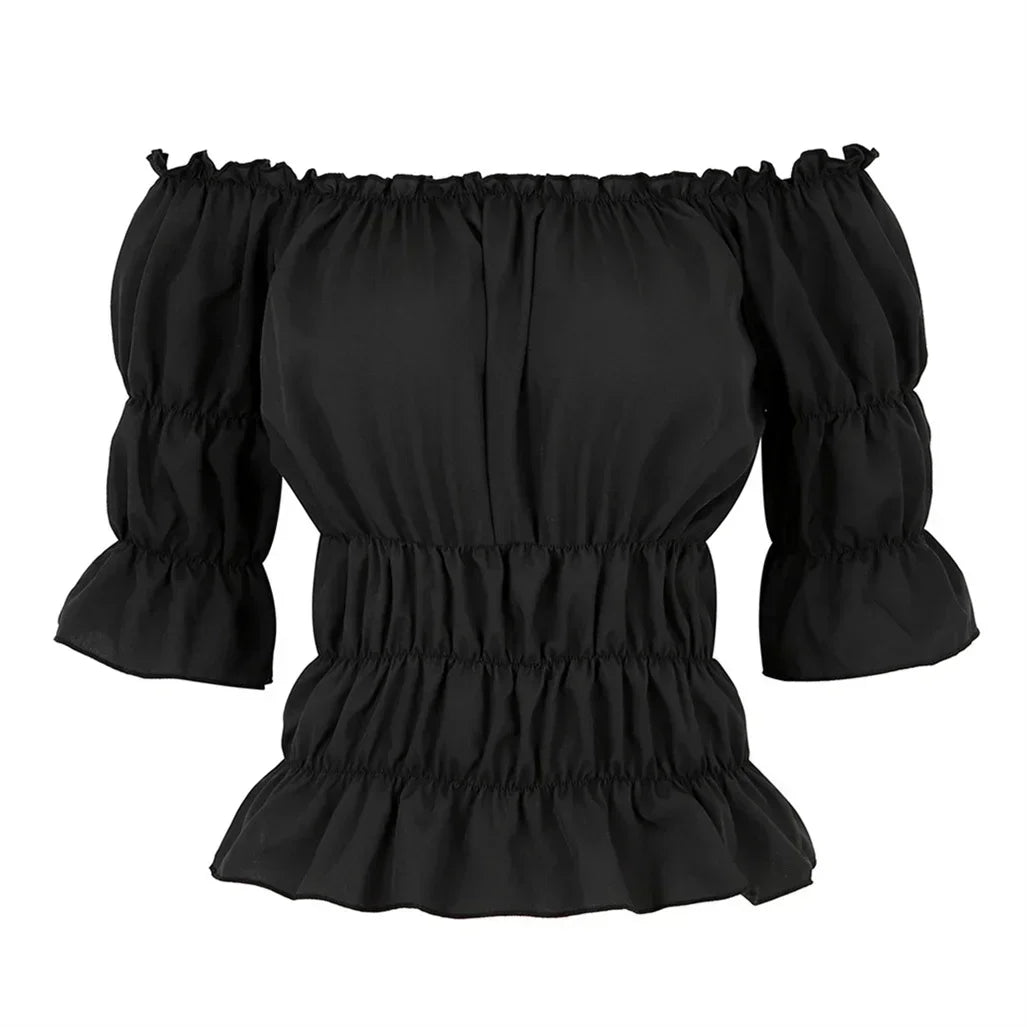 Short-Sleeved Medieval Renaissance Blouse