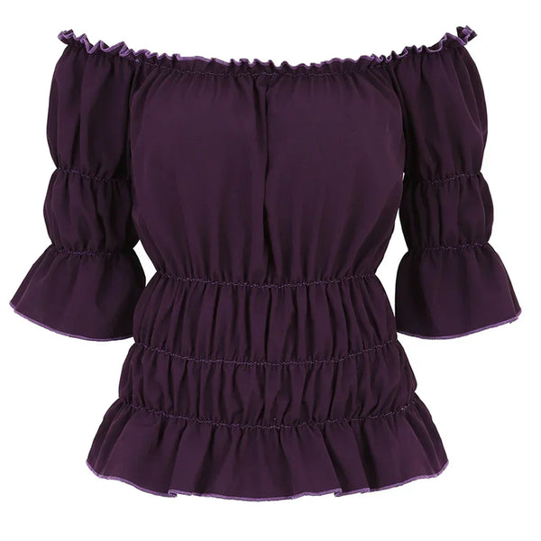 Short-Sleeved Medieval Renaissance Blouse
