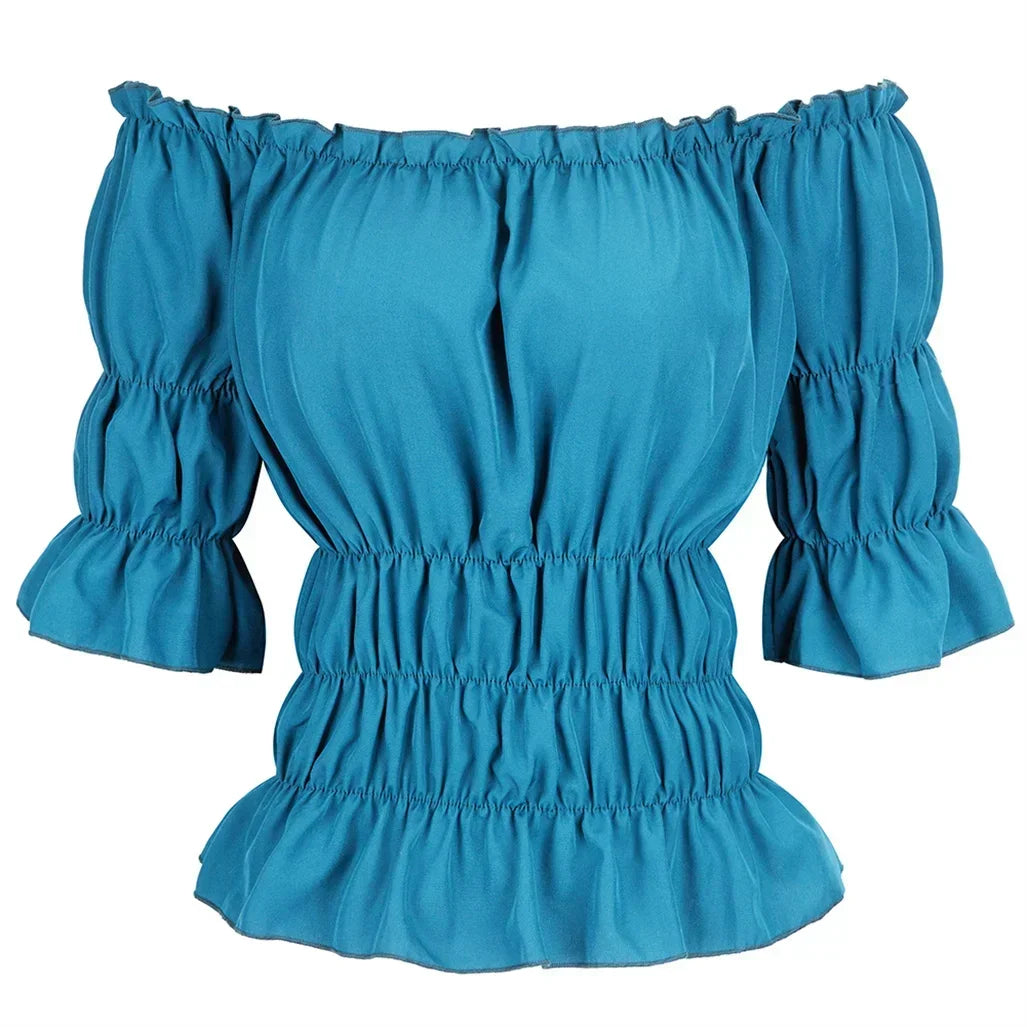 Short-Sleeved Medieval Renaissance Blouse