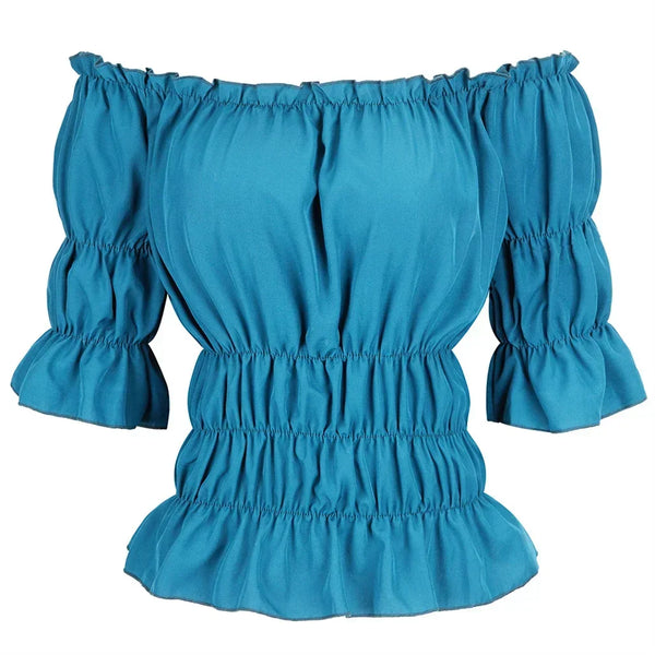 Short-Sleeved Medieval Renaissance Blouse