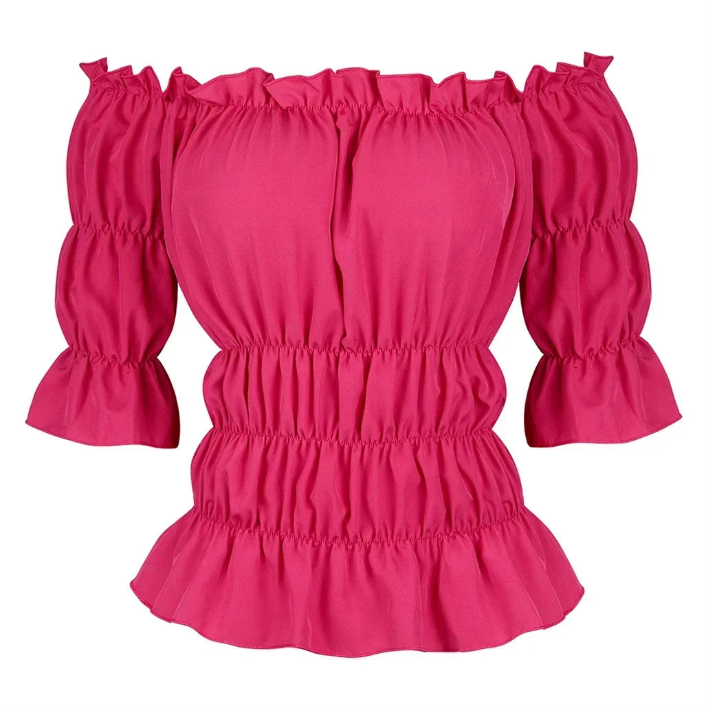 Short-Sleeved Medieval Renaissance Blouse