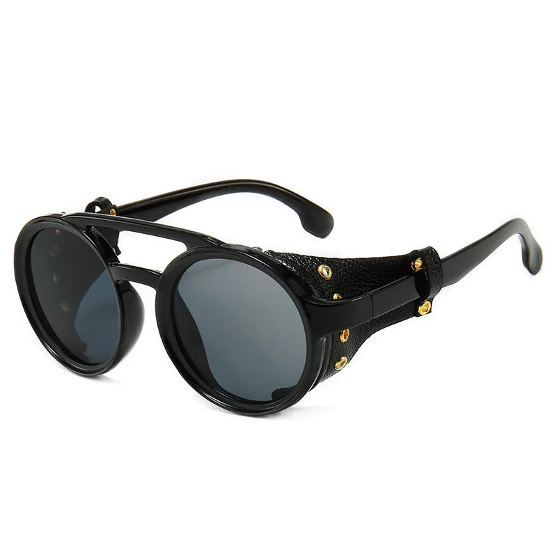 Steampunk Sunglasses Leather Framing UV400 Style