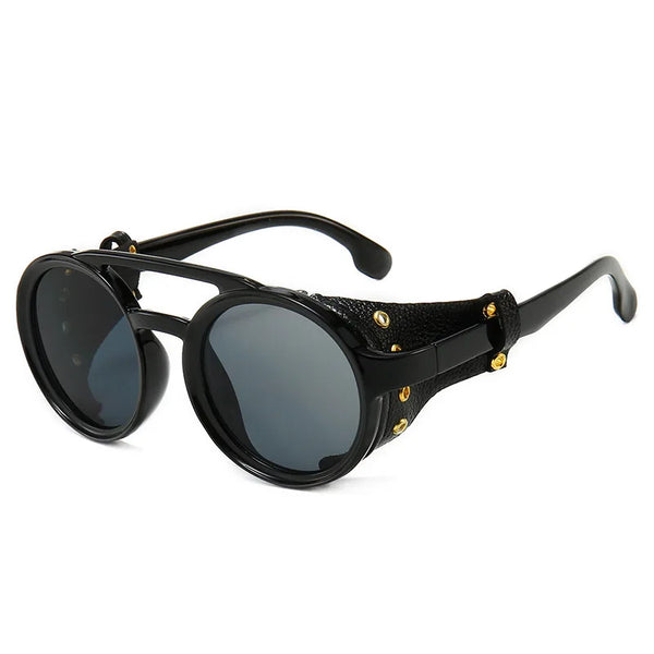 Steampunk Sunglasses Leather Framing UV400 Style