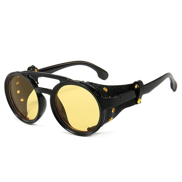 Steampunk Sunglasses Leather Framing UV400 Style