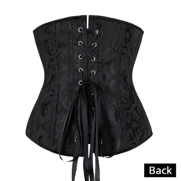 Underbust Retro Jacquard Goth Steampunk Corset