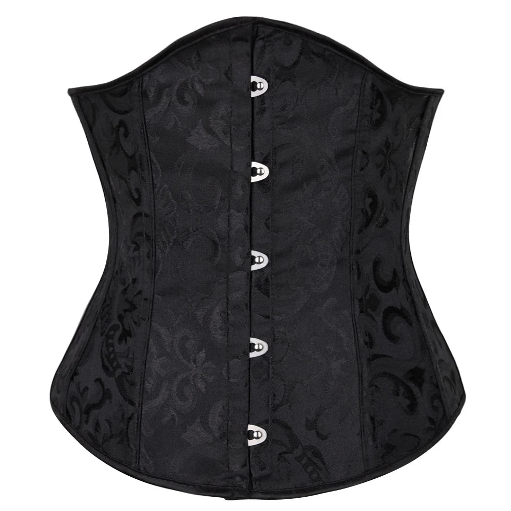 Underbust Retro Jacquard Goth Steampunk Corset