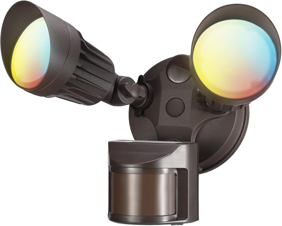 Leonlite cob LED Security LED Light for Outside, IP65 Waterproof, 5000k Daylight, White