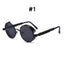 Vintage Red Lens Round Steampunk Metal Sunglasses