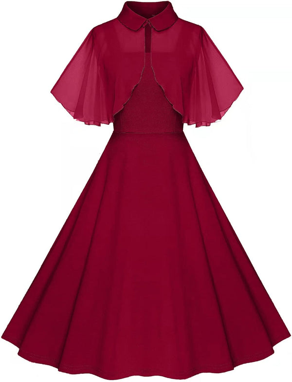 Vintage Swing Dress - 1950s Rockabilly Pin-Up Style