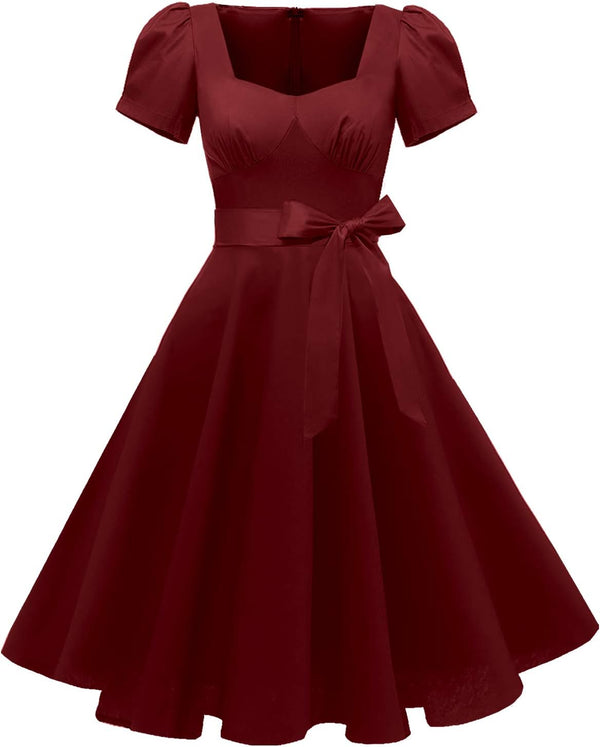 Vintage Swing Dress - 1950s Rockabilly Pin-Up Style