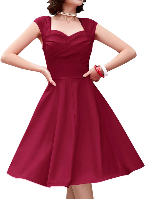 Vintage Swing Dress - 1950s Rockabilly Pin-Up Style