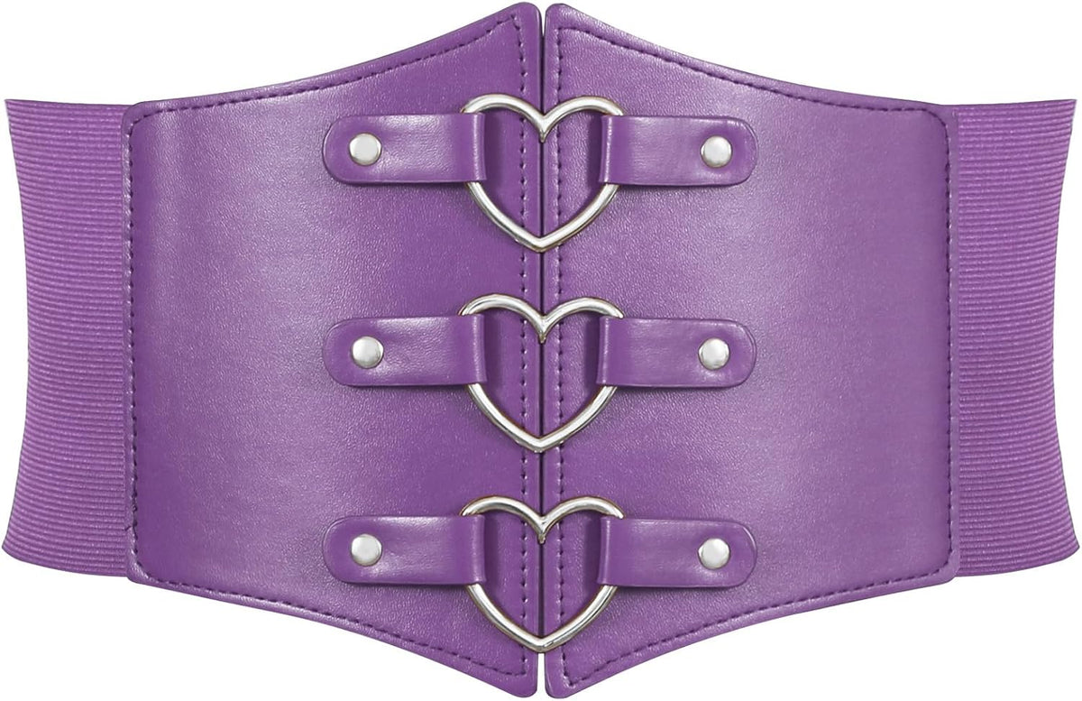Metal Ring Wide Elastic Waspie Corset Belt