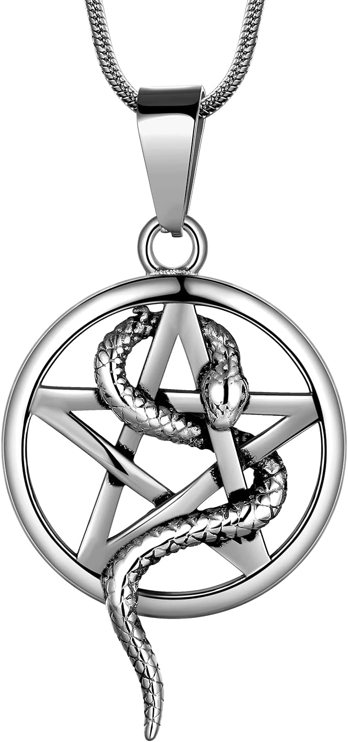 Stainless Steel Pentagram Necklace Tetragrammaton