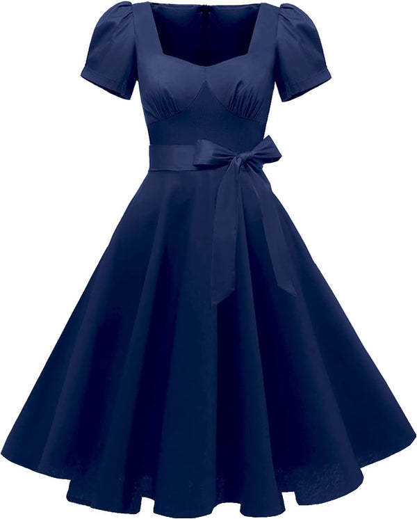 Vintage Swing Dress - 1950s Rockabilly Pin-Up Style