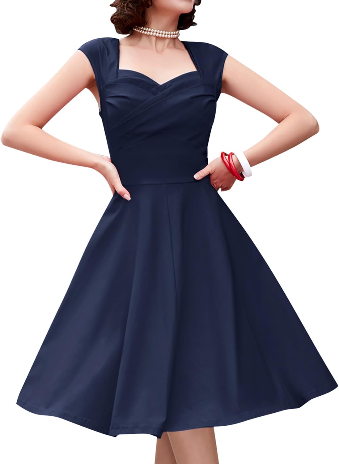 Vintage Swing Dress - 1950s Rockabilly Pin-Up Style