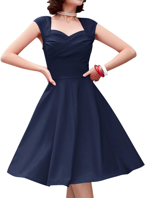 Vintage Swing Dress - 1950s Rockabilly Pin-Up Style