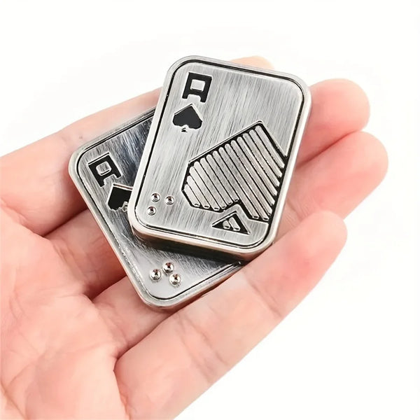 Metal Poker Card Fidget Slider – Haptic Coin Toy