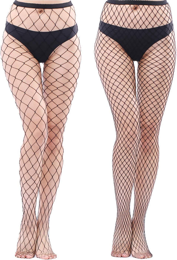 High Waist Fishnet Suspender Stockings