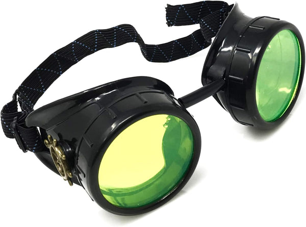 Sleek Industrial Victorian Steampunk Rave Goggles