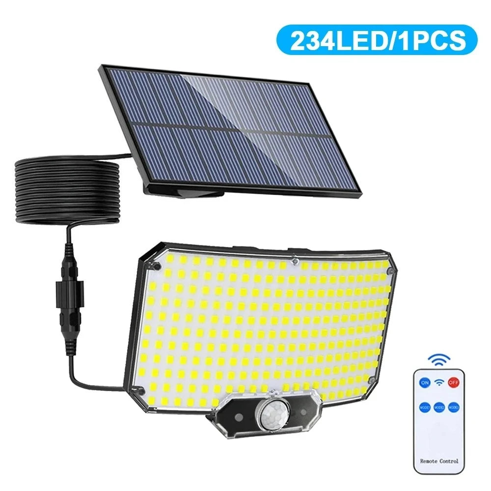 15000lm Irradiation 500㎡ Solar Light for Outdoor Sunlight Motion Sensor IP65 Waterproof Garden St...