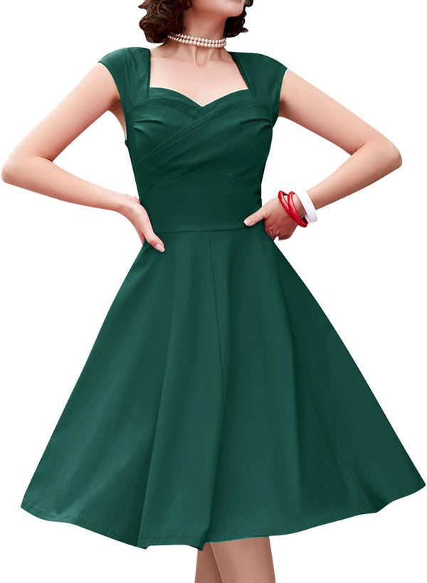 Vintage Swing Dress - 1950s Rockabilly Pin-Up Style