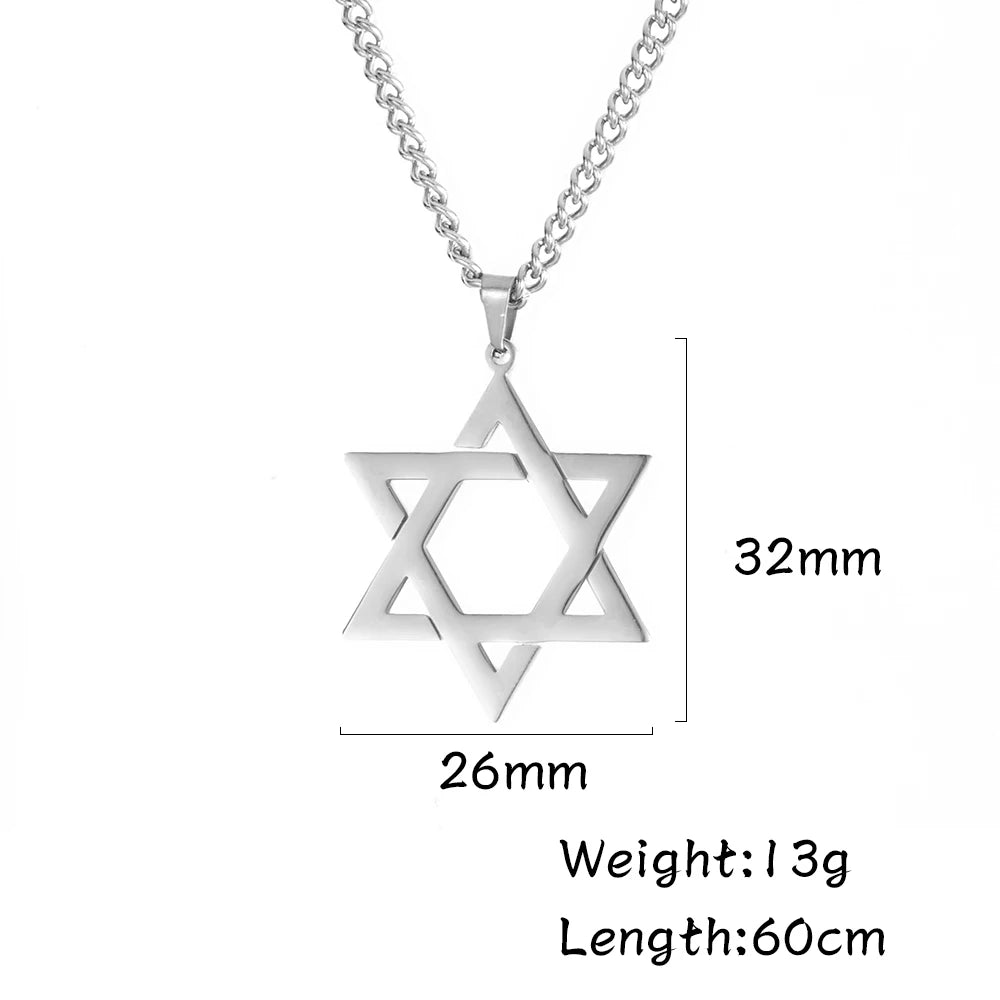 Star of David Necklace Pentagon Vintage