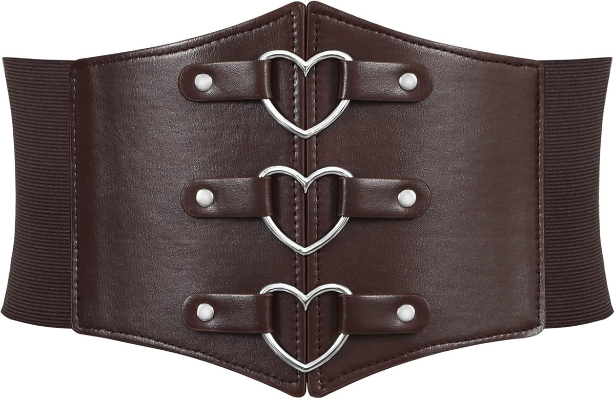 Metal Ring Wide Elastic Waspie Corset Belt
