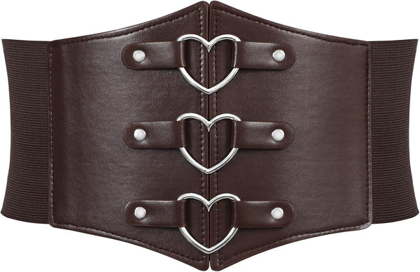 Metal Ring Wide Elastic Waspie Corset Belt