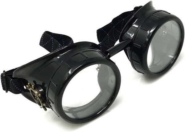 Sleek Industrial Victorian Steampunk Rave Goggles