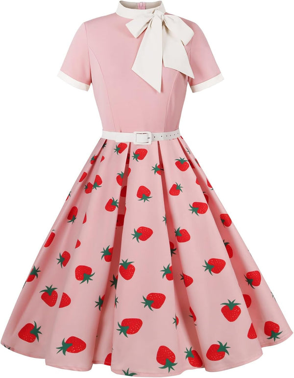 Vintage Swing Dress - 1950s Rockabilly Pin-Up Style