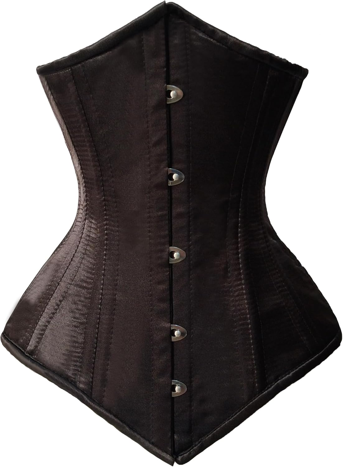 Double Steel Boned Brocade Faux Leather Underbust Corset