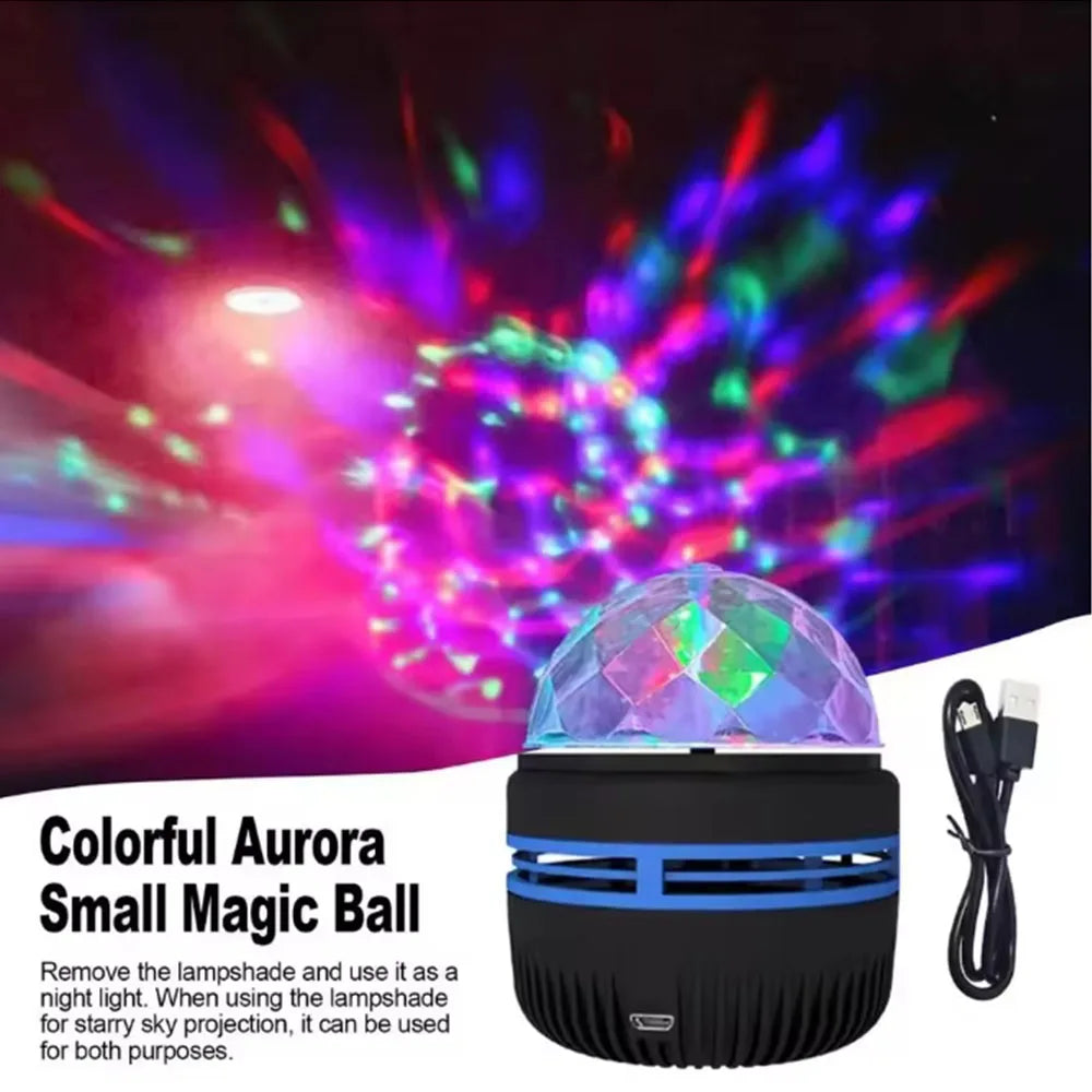 USB Galaxy Projector Aurora RGB 5v Night Lights Auto Rotating Sound Activated dmx Remote Control ...