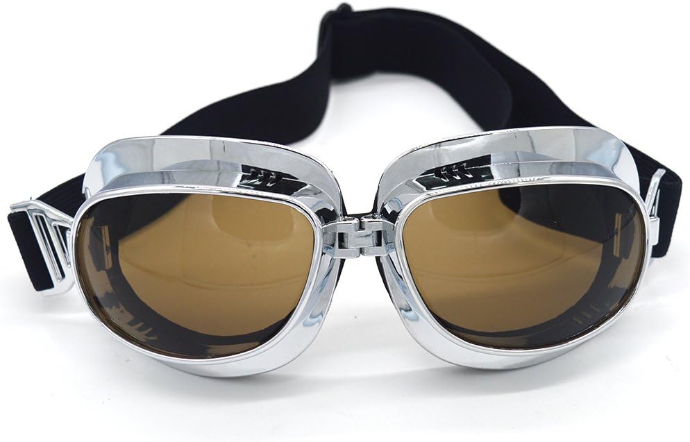 Vintage Pilot Aviator Steampunk Motorcycle Goggles