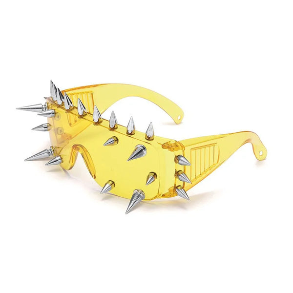 Big Frame Nail Rivet One-Piece Steampunk Sunglasses