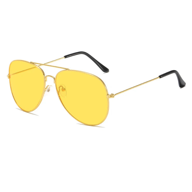 Vintage Red Lens Pilot Aviation Sunglasses