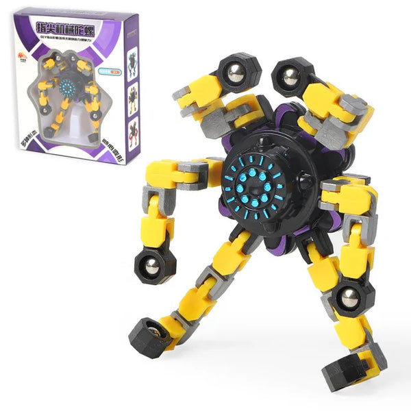 Chain Link Transforming Fidget Spinner Gyro