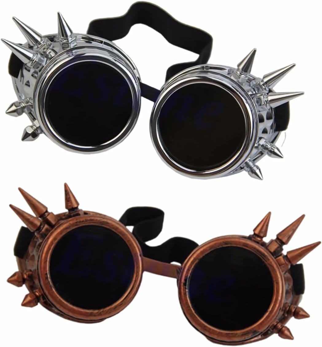 Kaleidoscope Rainbow Prism Steampunk Rave Goggles