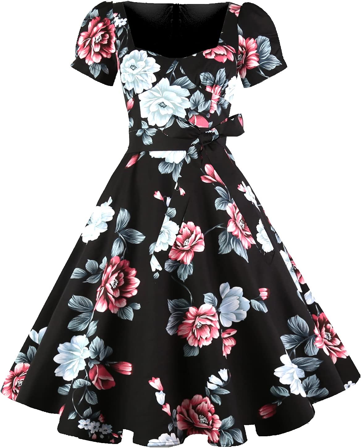 Vintage Swing Dress - 1950s Rockabilly Pin-Up Style
