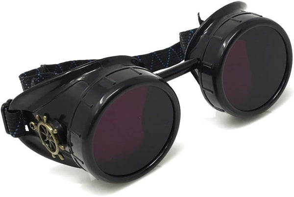 Sleek Industrial Victorian Steampunk Rave Goggles