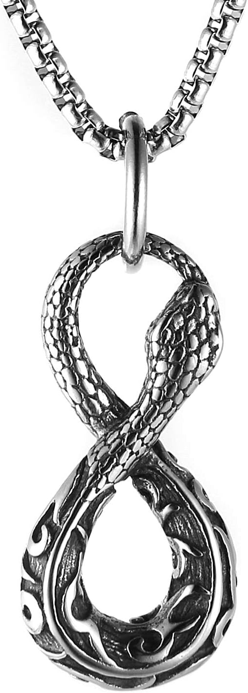 Gothic Snake Pendant - Serpent Ritual Necklace