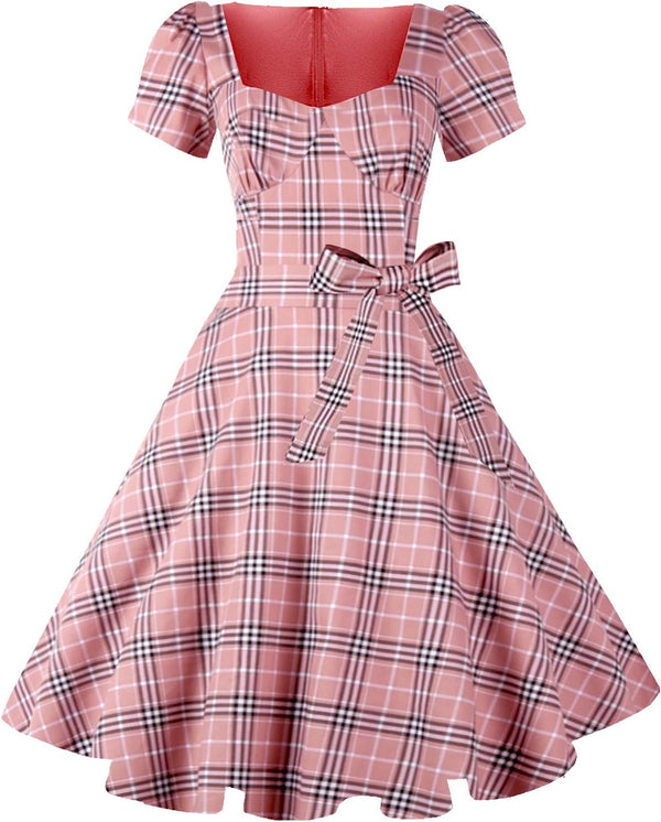 Vintage Swing Dress - 1950s Rockabilly Pin-Up Style