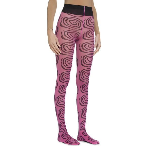 Y2K Tie Dye Hollow Out Mesh Patterned Tights