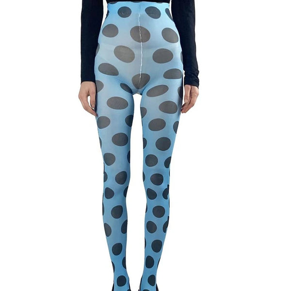 Y2K Tie Dye Hollow Out Mesh Patterned Tights