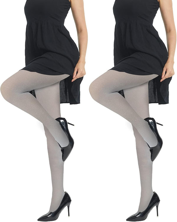 Lurex Glitter Metallic Tights – 2 Pairs